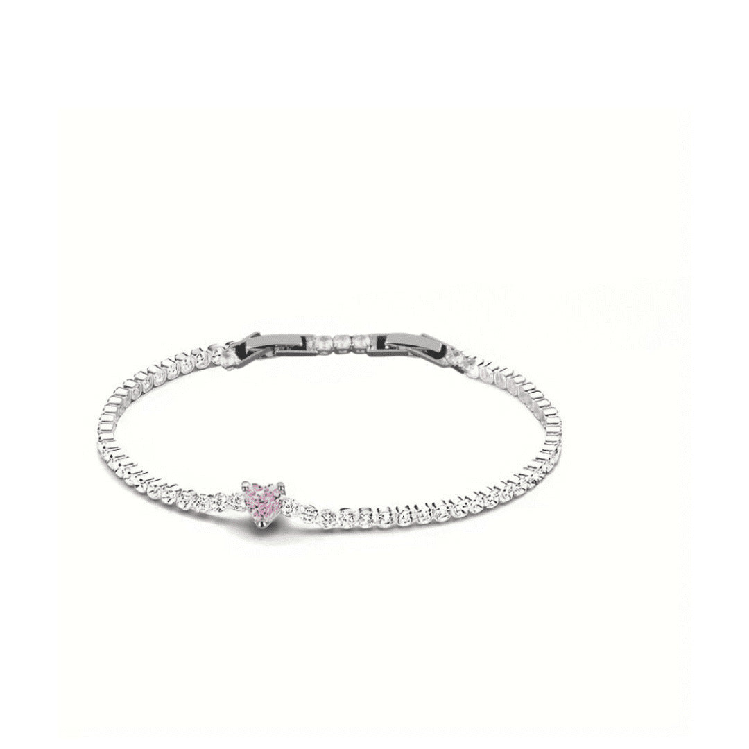 Stein Herz Armband Rosa