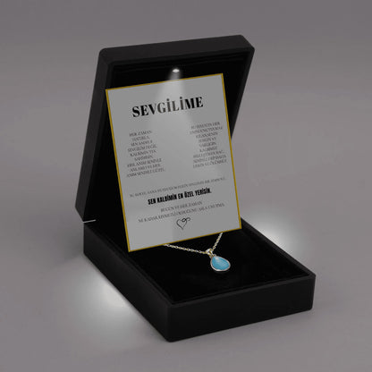 „To My Love“ Liebesherz-Stahlkette mit Notiz und Geschenkbox