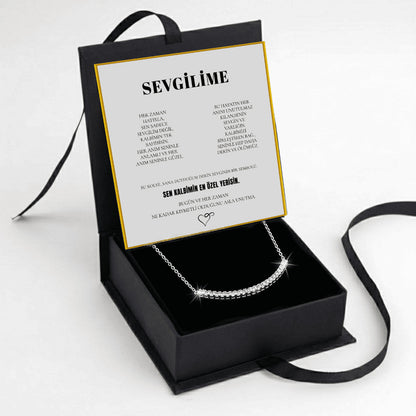 „To My Love“ Liebesherz-Stahlkette mit Notiz und Geschenkbox