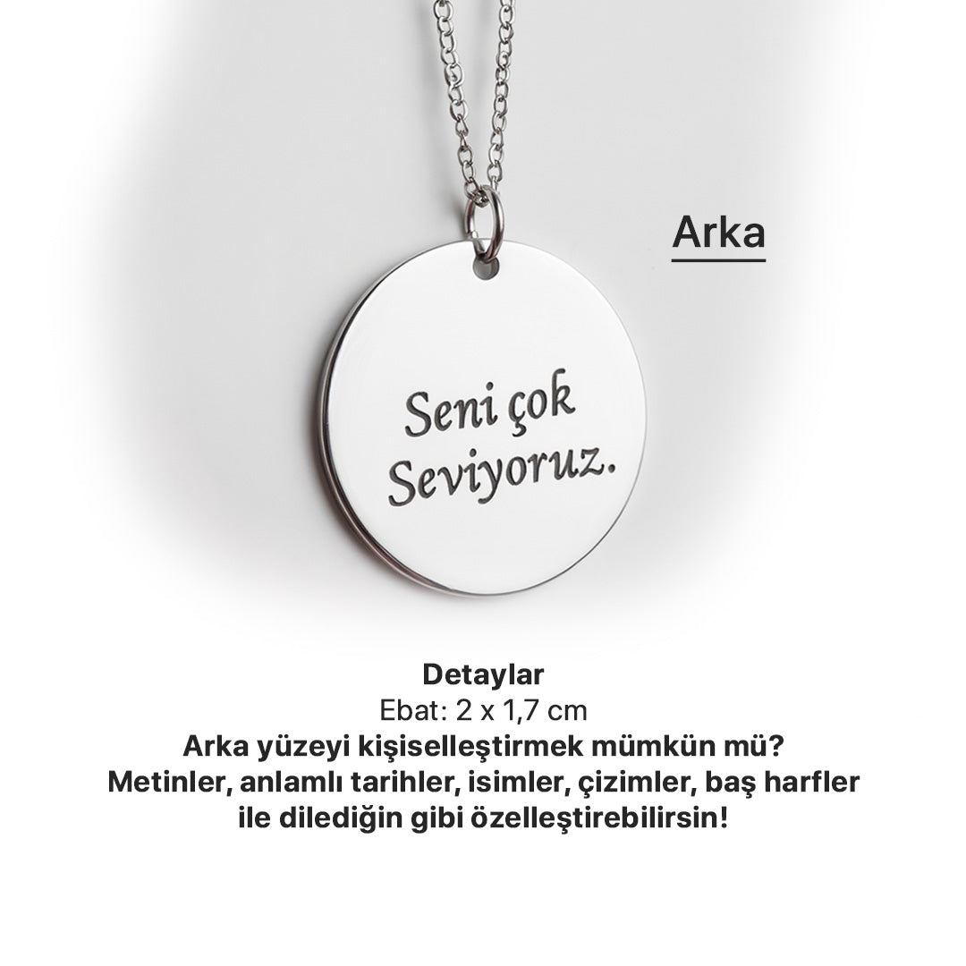Oğluma Özel Fotoğraflı Anı Kolyesi