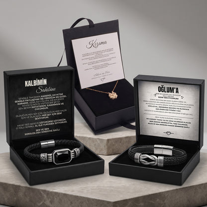 „Für meine Mama“ Infinity-Armband mit Notiz und Geschenkbox
