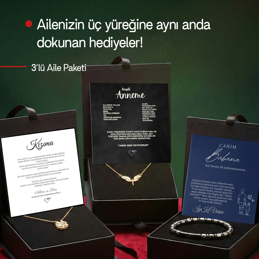 Myla 3'lü Aile Paketi Kızıma Yonca, Anneme Melek ve Babama Magneto
