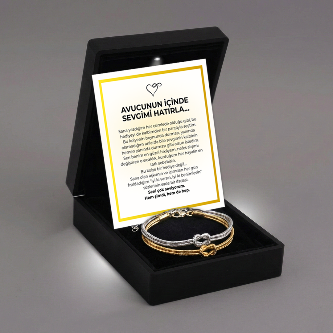 „To My Love“ Liebesherz-Stahlkette mit Notiz und Geschenkbox