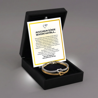 „To My Love“ Liebesherz-Stahlkette mit Notiz und Geschenkbox