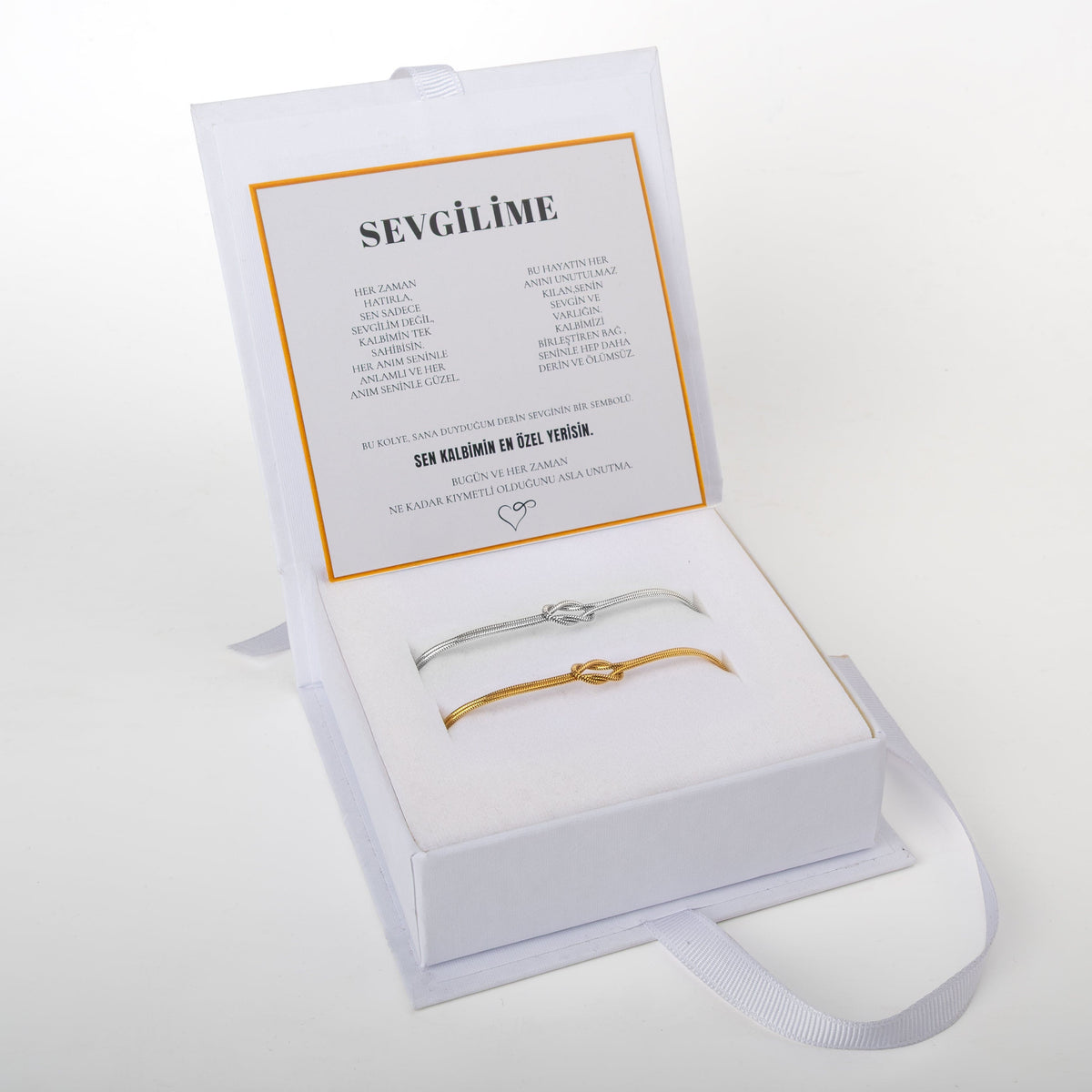 „To My Love“ Liebesherz-Stahlkette mit Notiz und Geschenkbox
