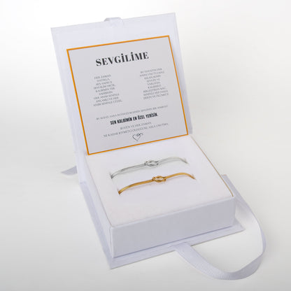 „To My Love“ Liebesherz-Stahlkette mit Notiz und Geschenkbox