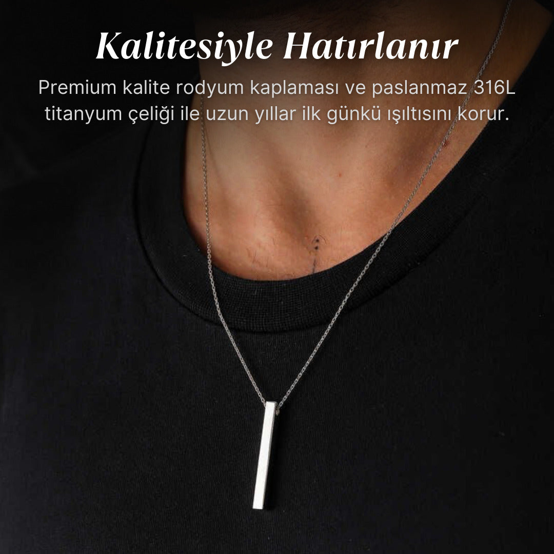 Oğluma Çubuk Kolye Notlu ve Kutulu