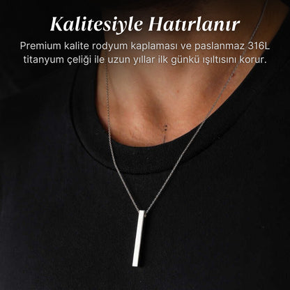 Oğluma Çubuk Kolye Notlu ve Kutulu