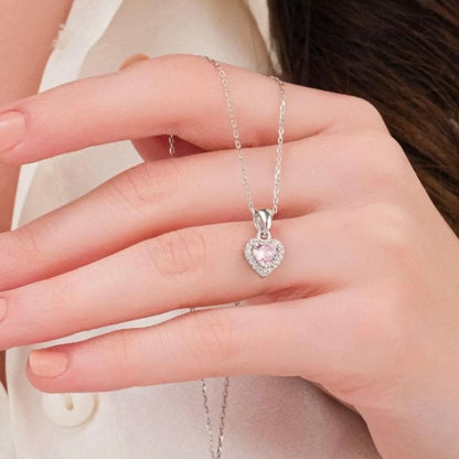 Gelinime Taşlı Kalp Kolye Anlamlı Not ve Kutulu