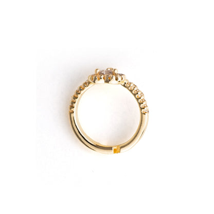 Stein Herz Ring Gold