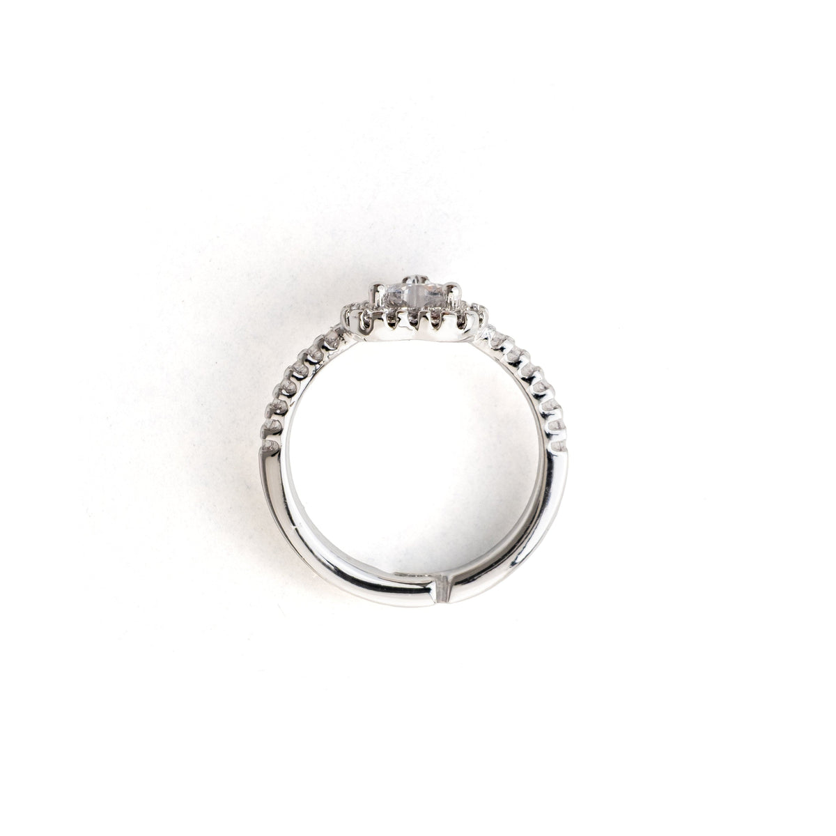 Stein Herz Ring Silber