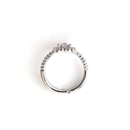 Stein Herz Ring Silber