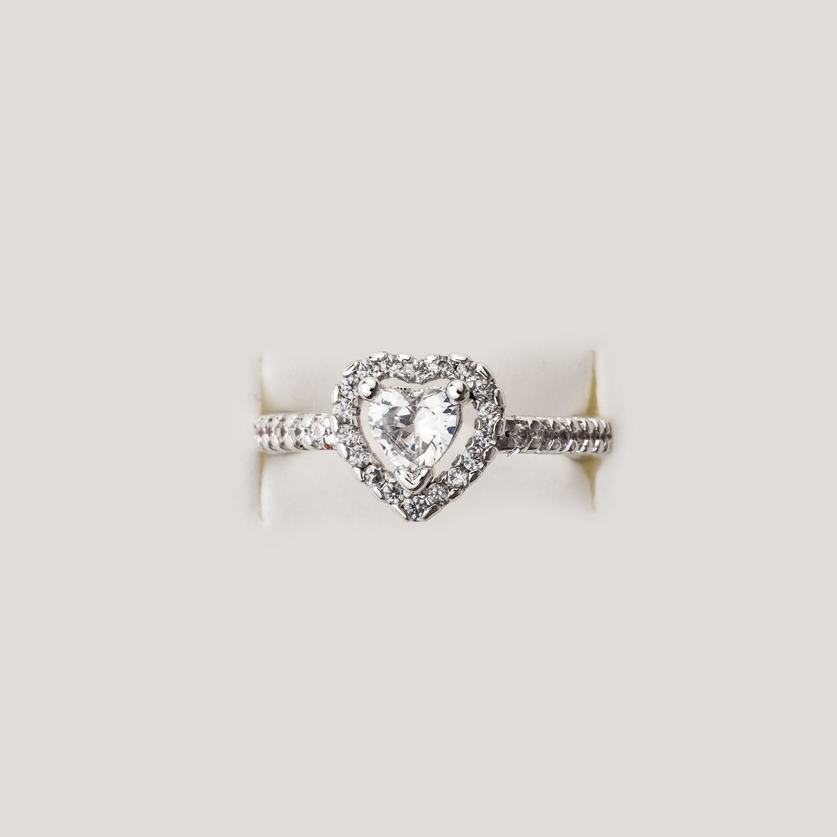 Stein Herz Ring Silber