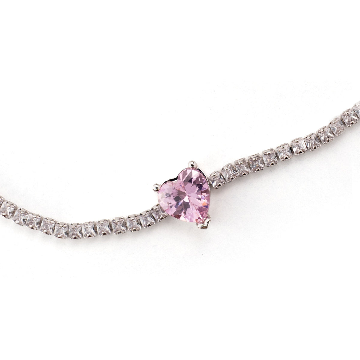 Stein Herz Armband Rosa