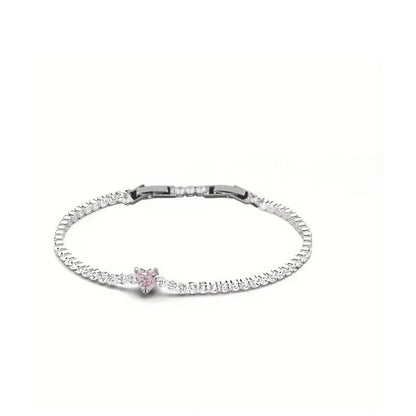 Stein Herz Armband Rosa