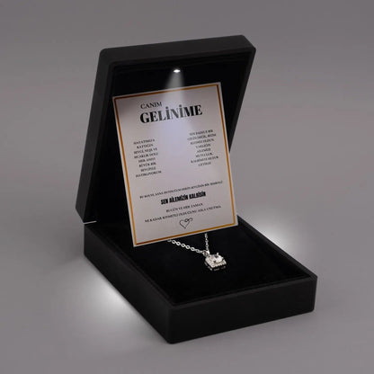Gelinime Zarafet Kolye Anlamlı Not ve Kutulu