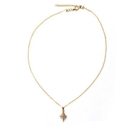 Sevgilime elmas işlemeli balerin Kolye Anlamlı Not ve Kutulu