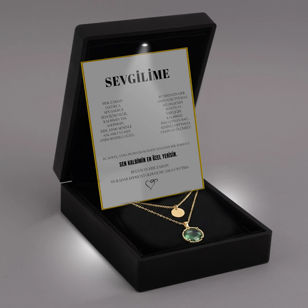 „To My Love“ Liebesherz-Stahlkette mit Notiz und Geschenkbox