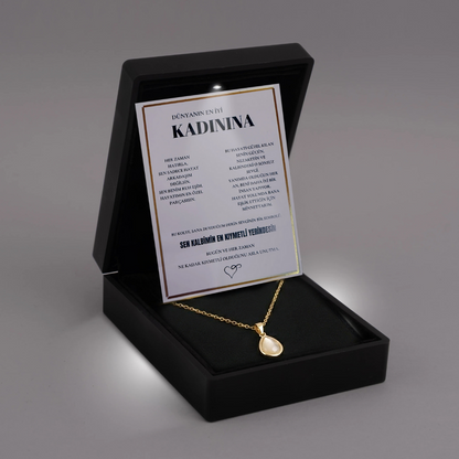 „To My Love“ Liebesherz-Stahlkette mit Notiz und Geschenkbox