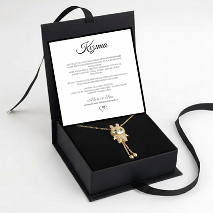 „To My Love“ Liebesherz-Stahlkette mit Notiz und Geschenkbox