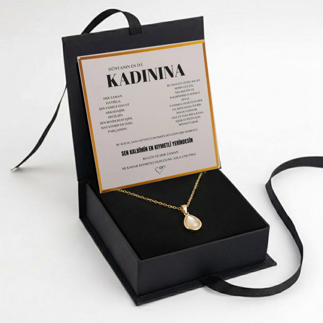 „To My Love“ Liebesherz-Stahlkette mit Notiz und Geschenkbox