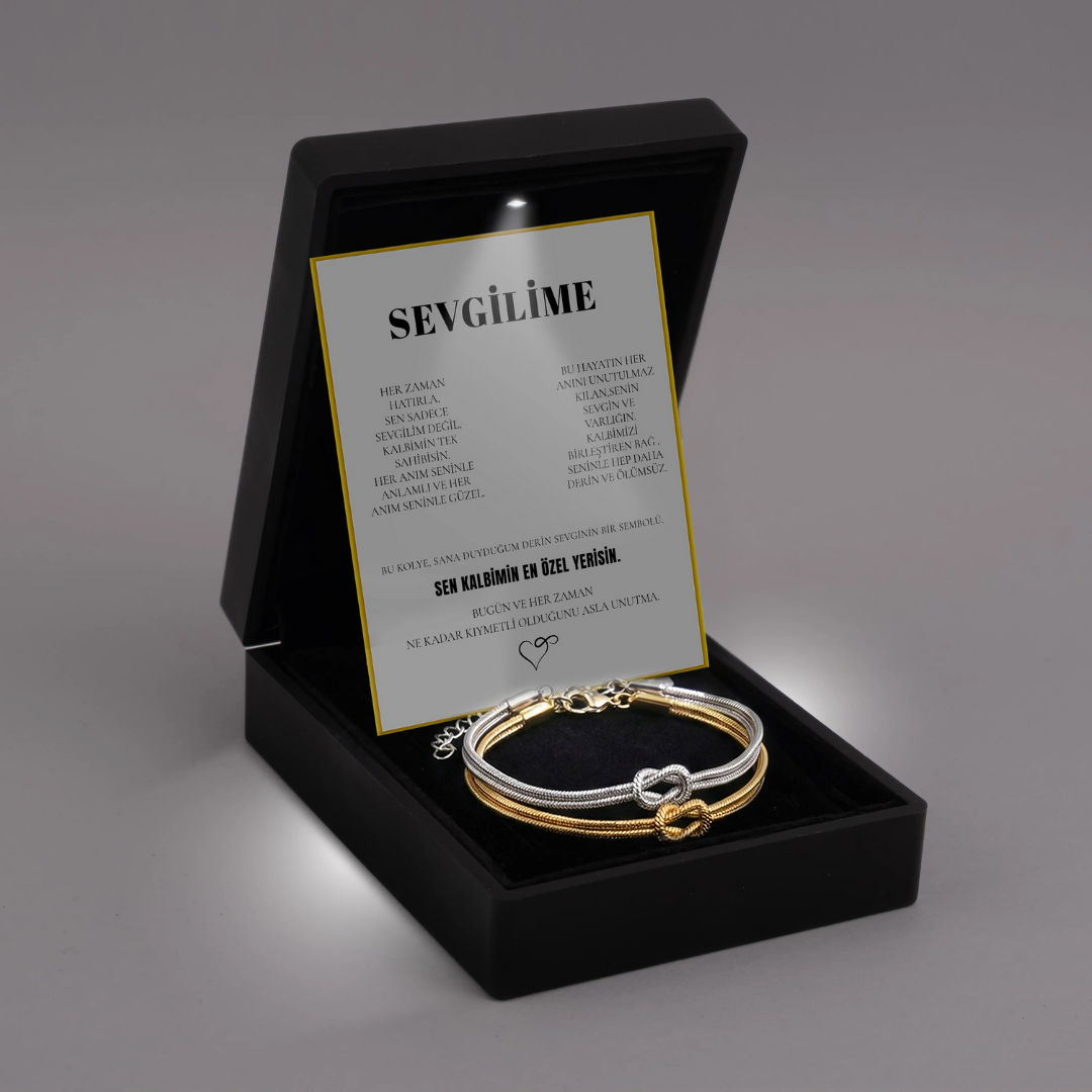 „To My Love“ Liebesherz-Stahlkette mit Notiz und Geschenkbox