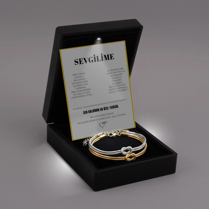 „To My Love“ Liebesherz-Stahlkette mit Notiz und Geschenkbox